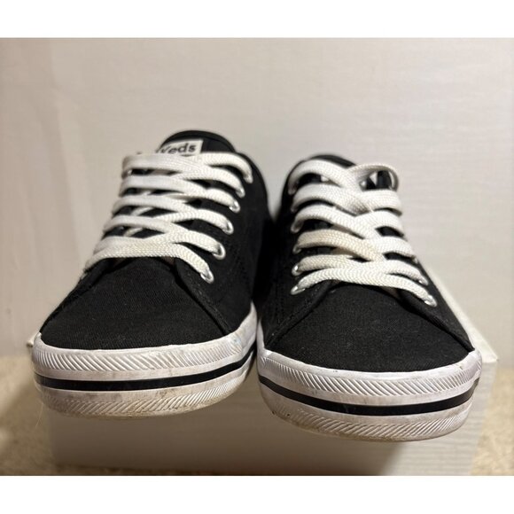 Keds Kickstart Sneakers Black Womens Sz 8 Canvas Laces Ortholite Insole WF54684 - Picture 4 of 11